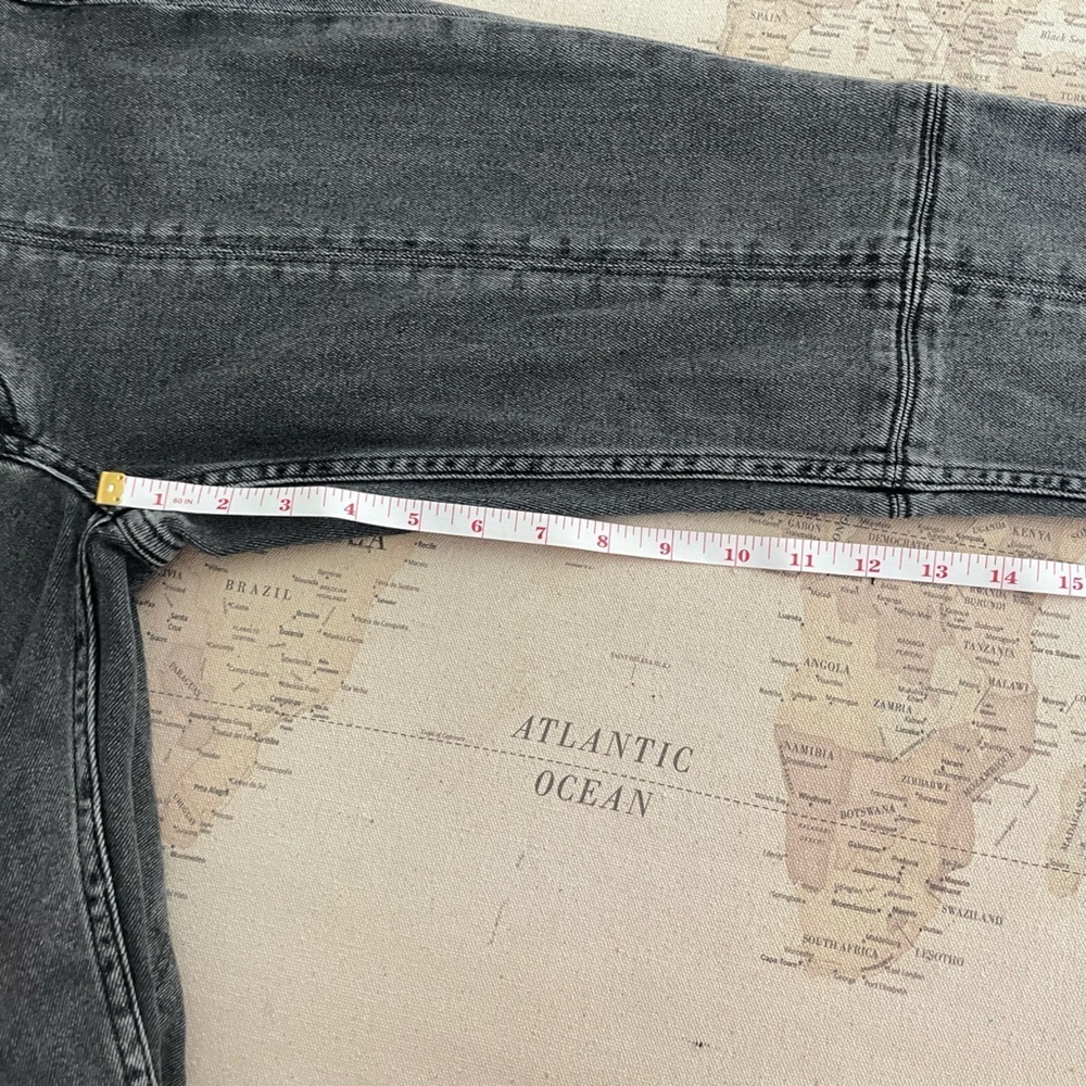 Cotton Citizen Vickie High-rise Split Front Hem Jeans Grey Black Denim Size 27 - Picture 13 of 14
